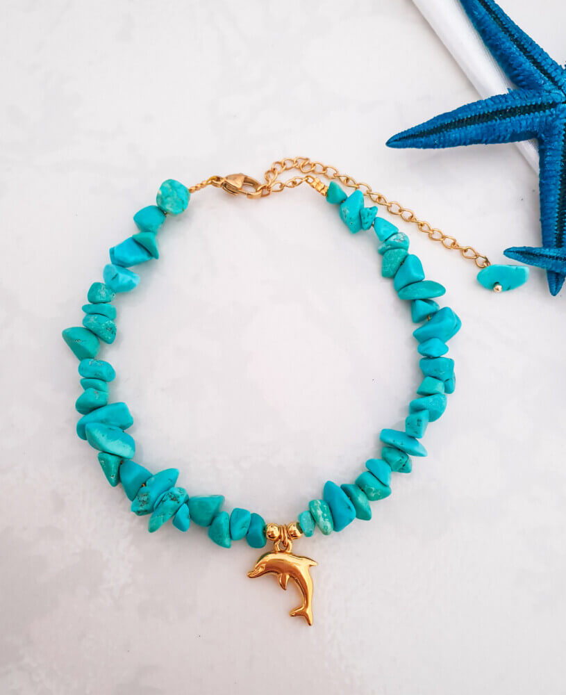 Caribbean anklet with corals