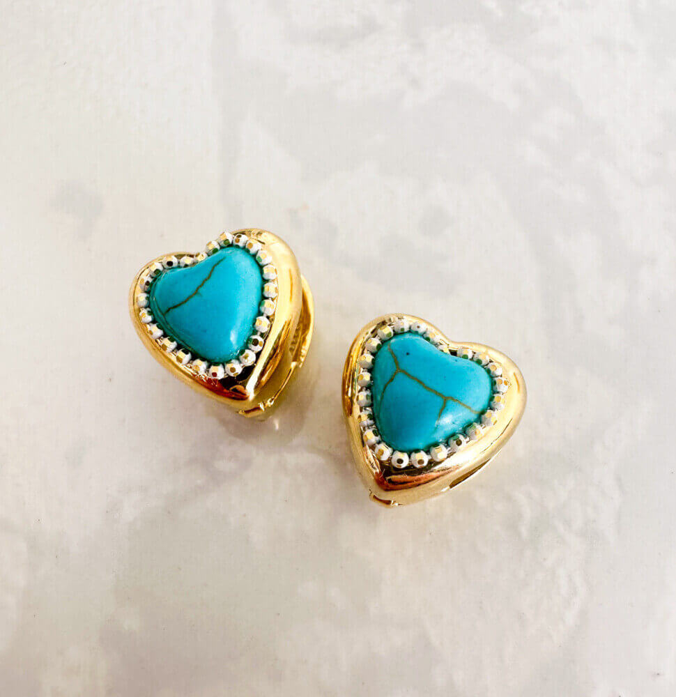 Turquoise love earrings 🩵