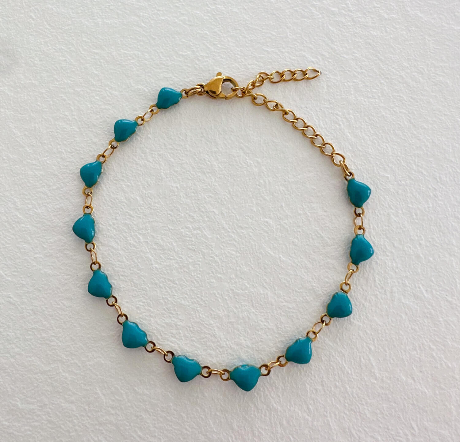 Turquoise hearts bracelet 🩵