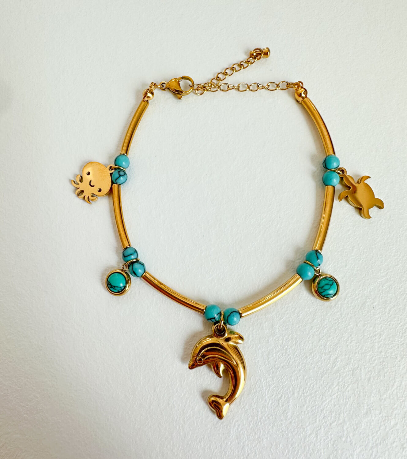 Turquoise dolphin bracelet 🐬