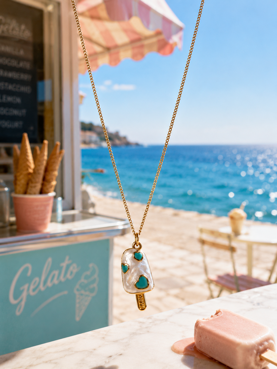 Ice cream pendant (mint ) 🍦