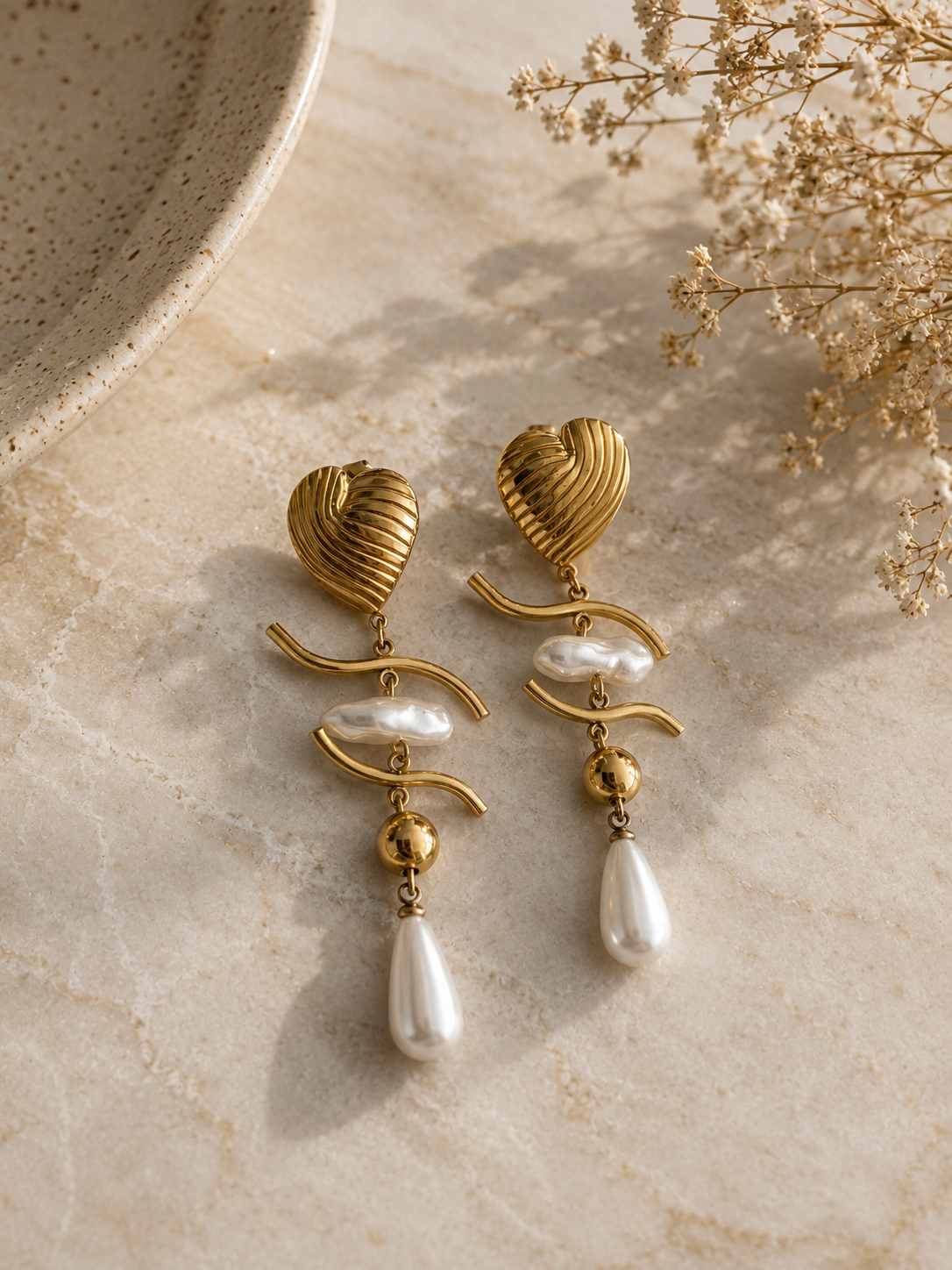 Kythnos heart earrings 💛
