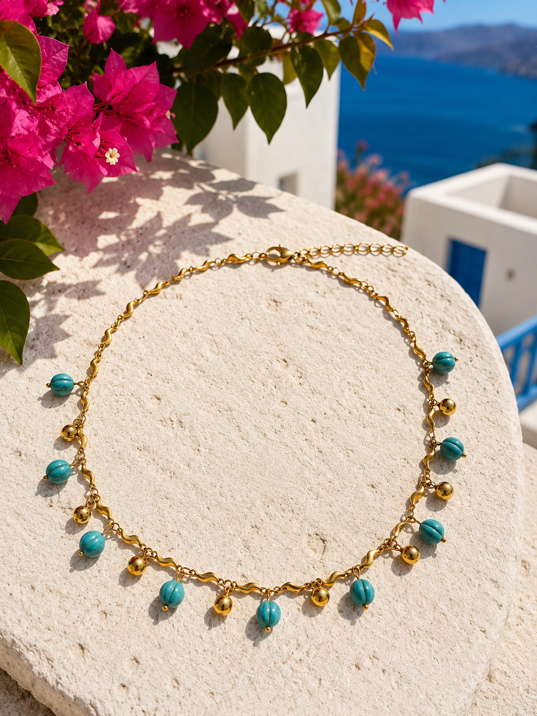 Astypalaia turquoise necklace 🩵