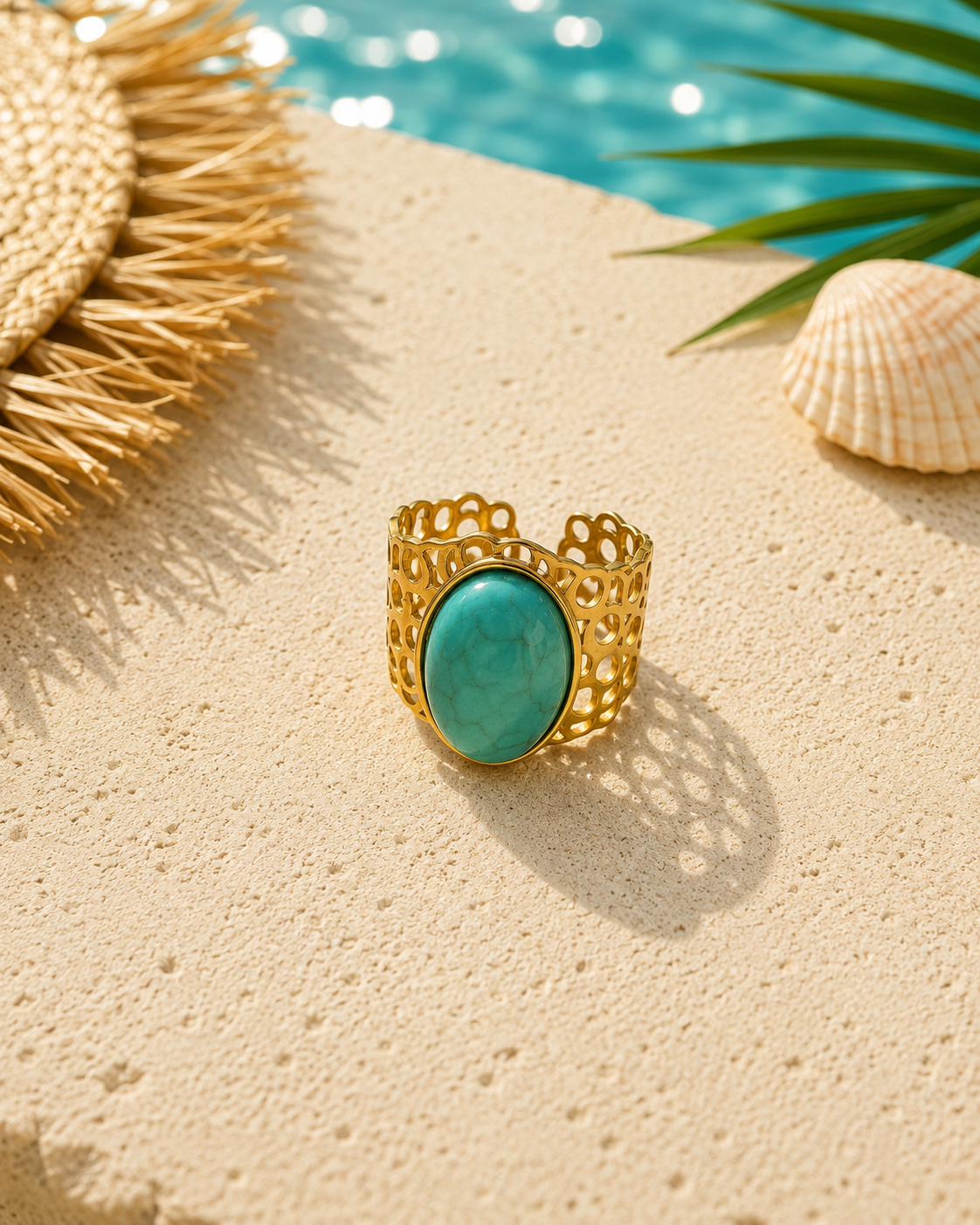 Turquoise stone ring 🩵